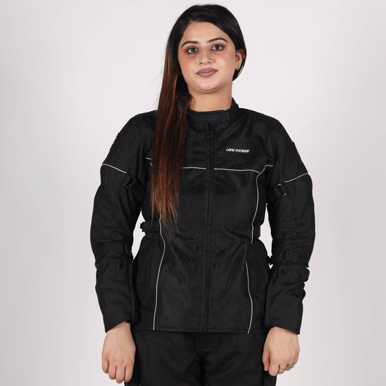 women riding jacket