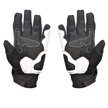  Lone Ranger Route IV Leather Motorcycle Gloves -White Black